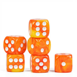 12 piece D6's - Blended Orange