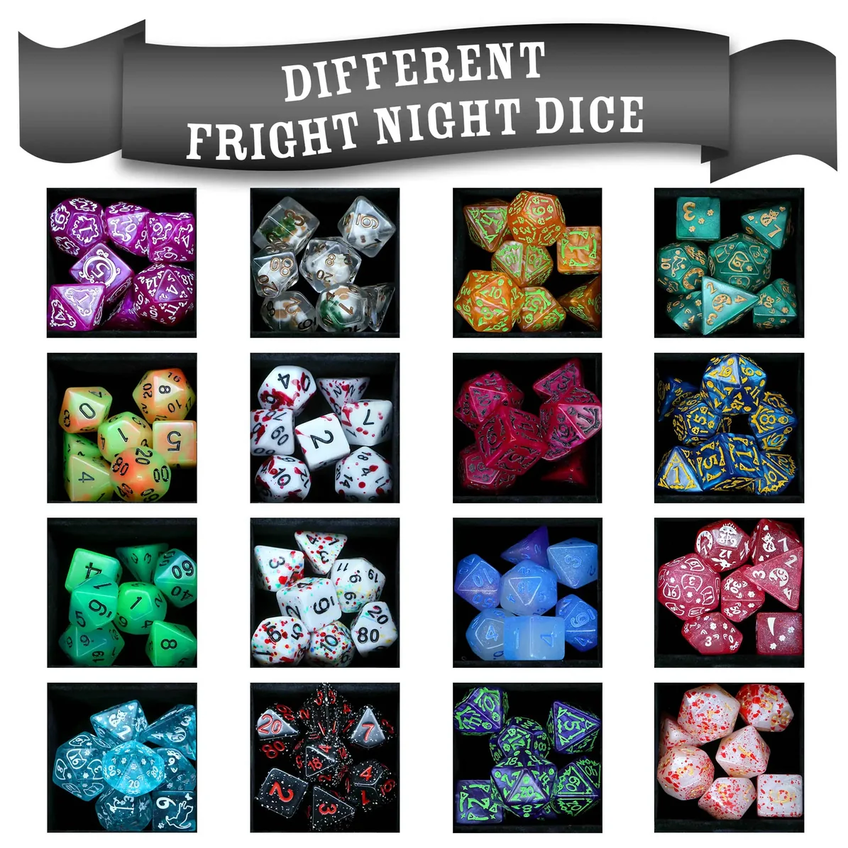 1985 Games: Fright Night Mystery Dice – Spooky Dice, Pin and Sticker Blind Bag - Image 4