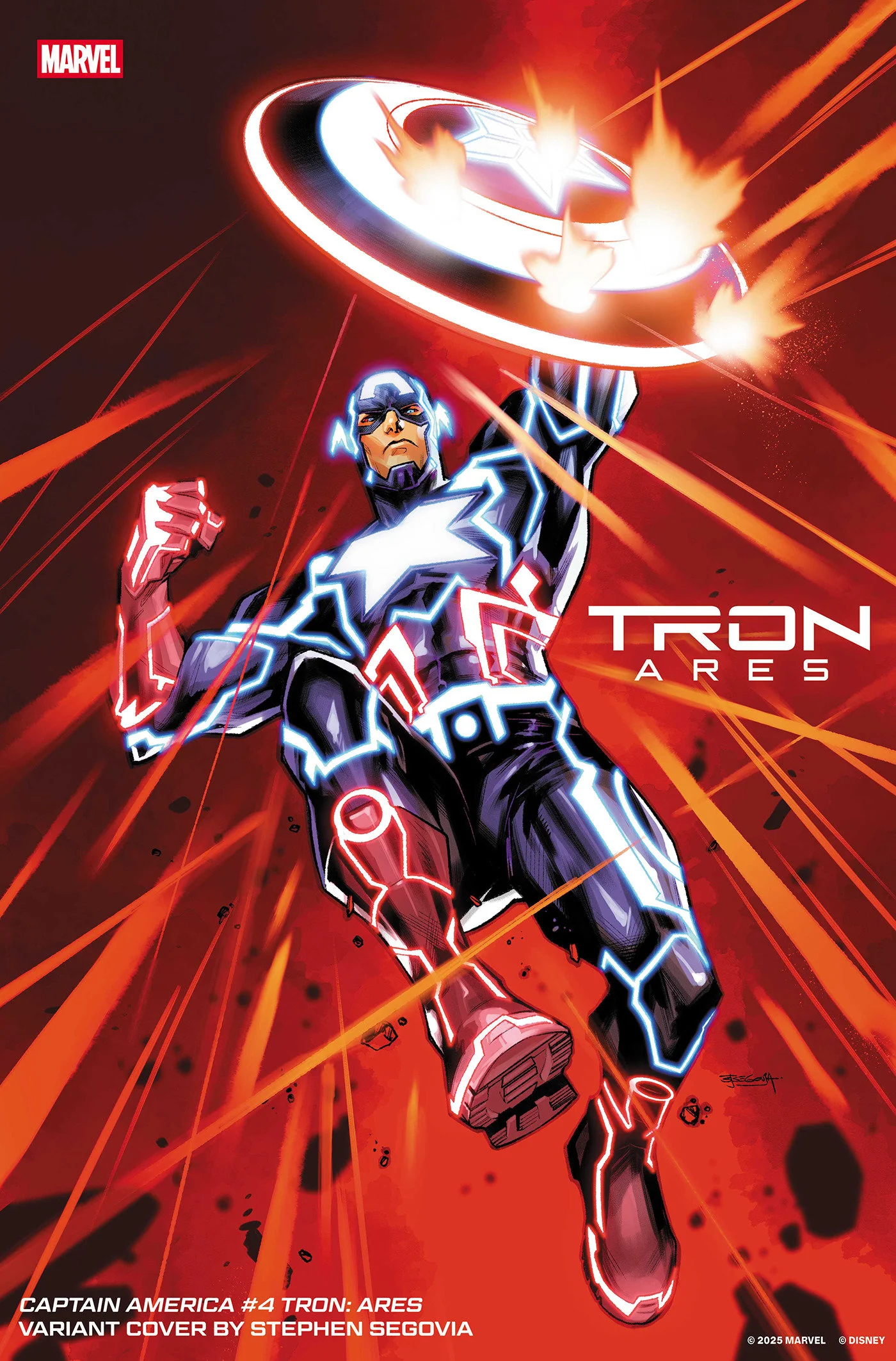 Captain America #4 Stephen Segovia Tron: Ares Variant
