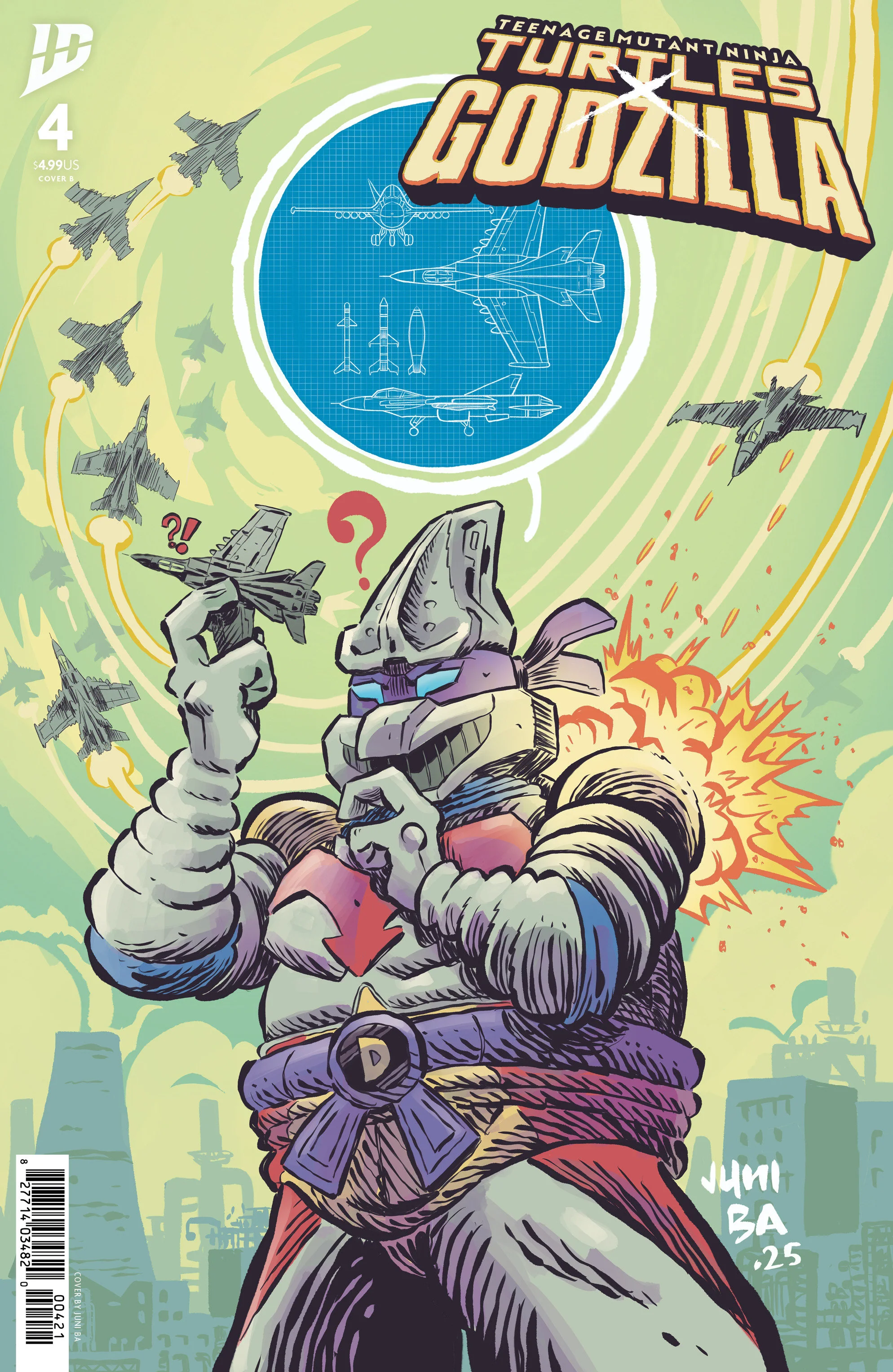 Teenage Mutant Ninja Turtles X Godzilla #4 Variant B (Ba)