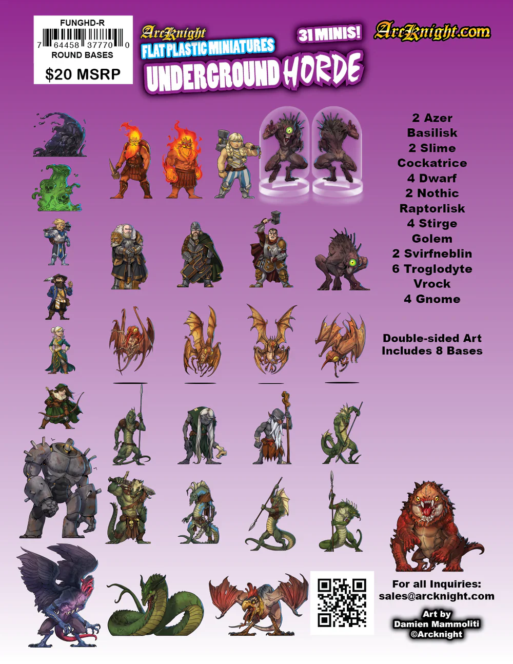 Arcknight - Flat Plastic Minis: Underground Horde (31 pc) - Image 2