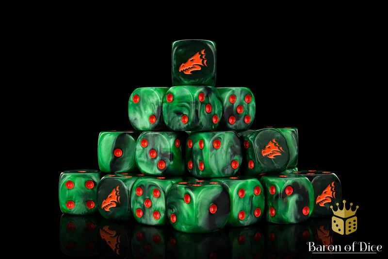Barron of Dice: Drake - Green & Orange - Image 2
