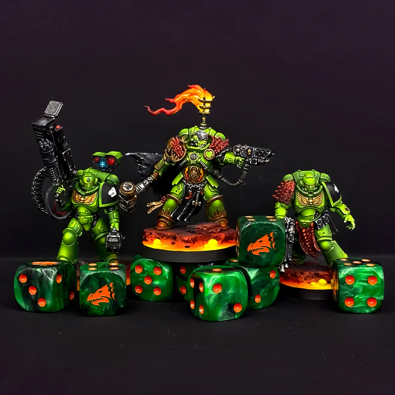 Barron of Dice: Drake - Green & Orange - Image 3