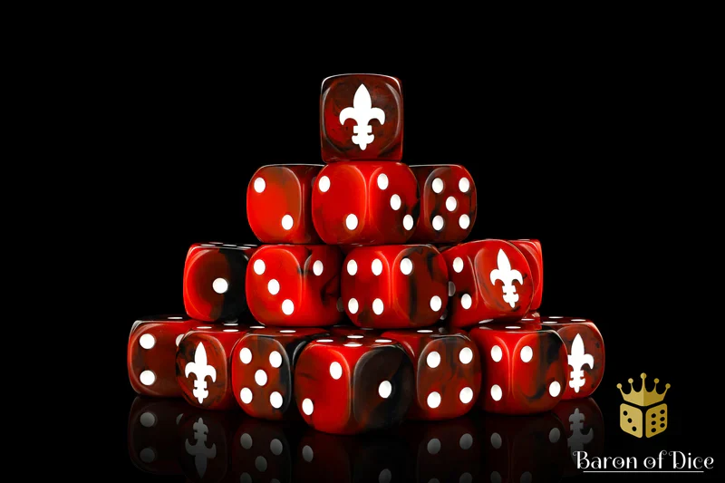 Barron of Dice: Fleur De Lis - Red - Image 2