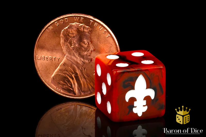 Barron of Dice: Fleur De Lis - Red - Image 3