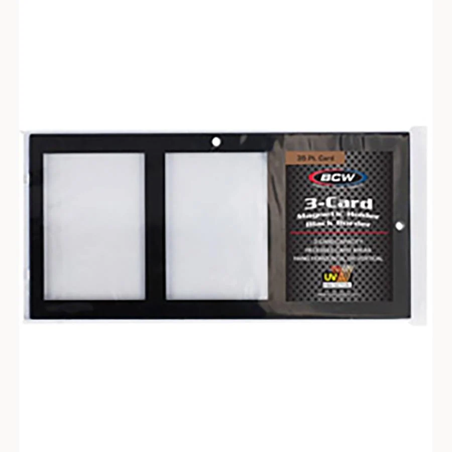 BCW Magnetic 3-Card Holder 35 PT Black Border (1-3MCH-35-BLK)