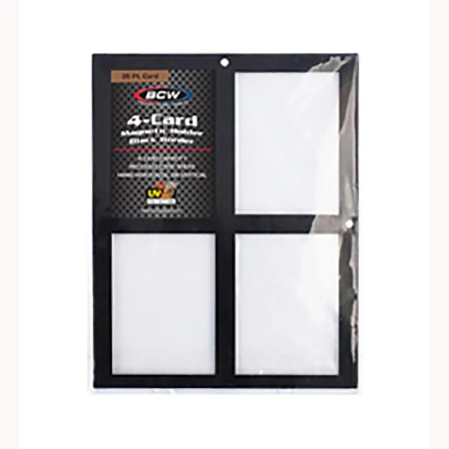 BCW Magnetic 4-Card Holder 35 PT Black Border (1-4MCH-35-BLK)