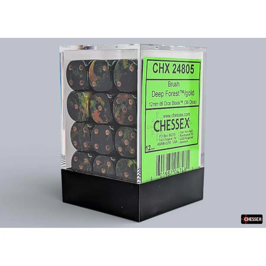 Chessex: Brush 12mm D6 Dice Block (36 Dice) - Various Sets - Image 2