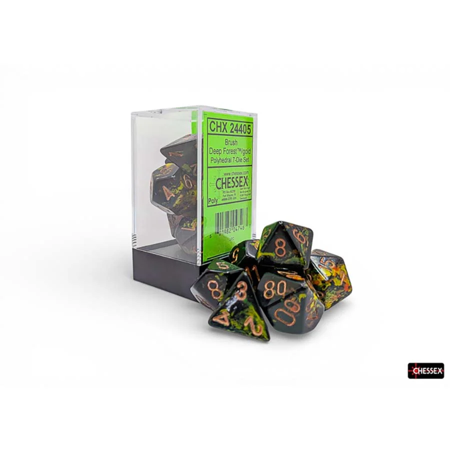 Chessex: Brush Polyhedral Dice Block (7 Dice) - Various Sets - Image 2