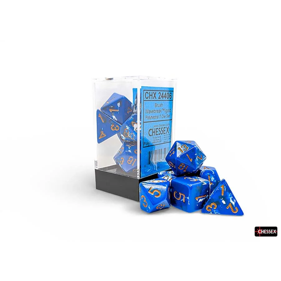 Chessex: Brush Polyhedral Dice Block (7 Dice) - Various Sets - Image 3