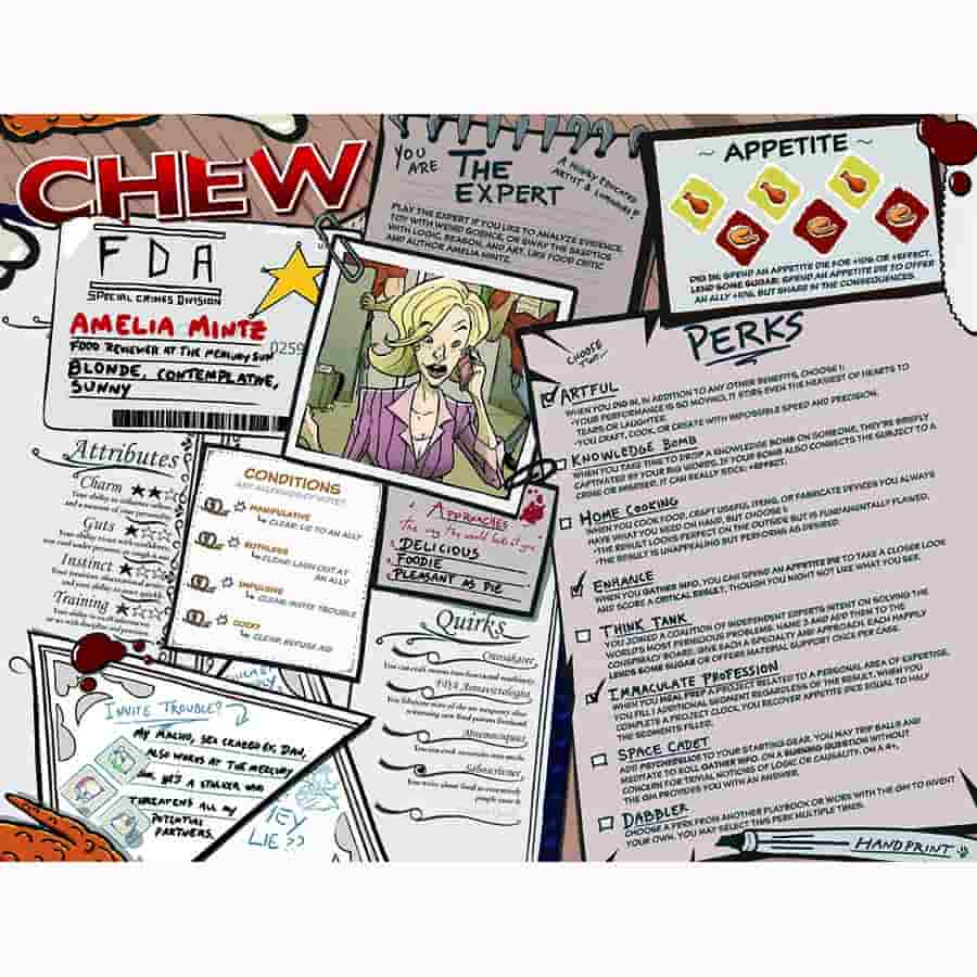 Chew: The Role Playing Game: Character Menus - Image 2