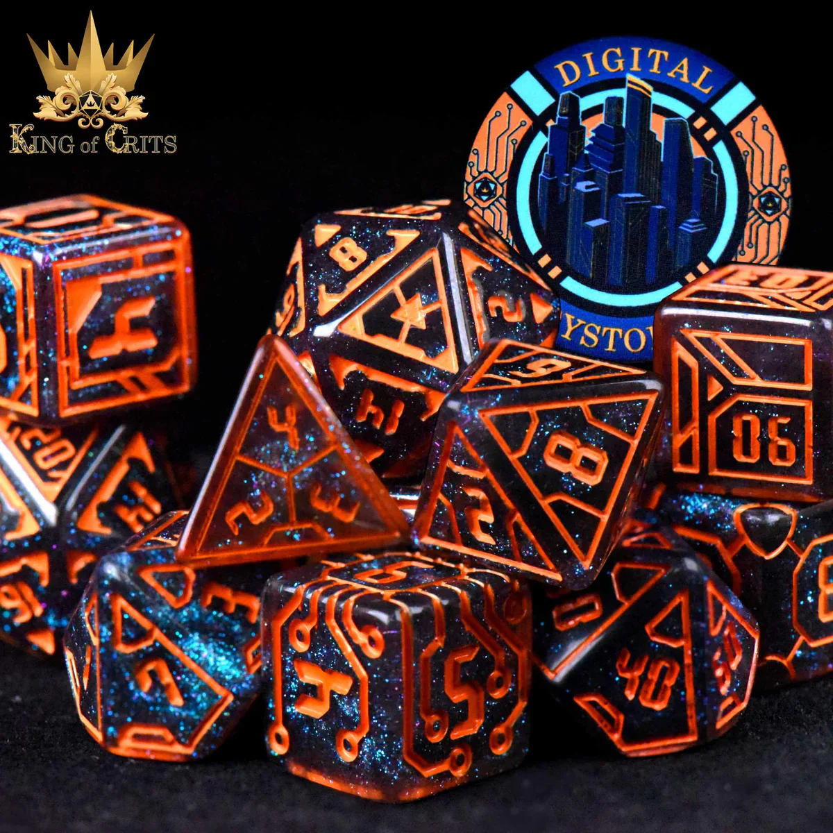 DND Dice 11 Dice Set: Digital Dystopia