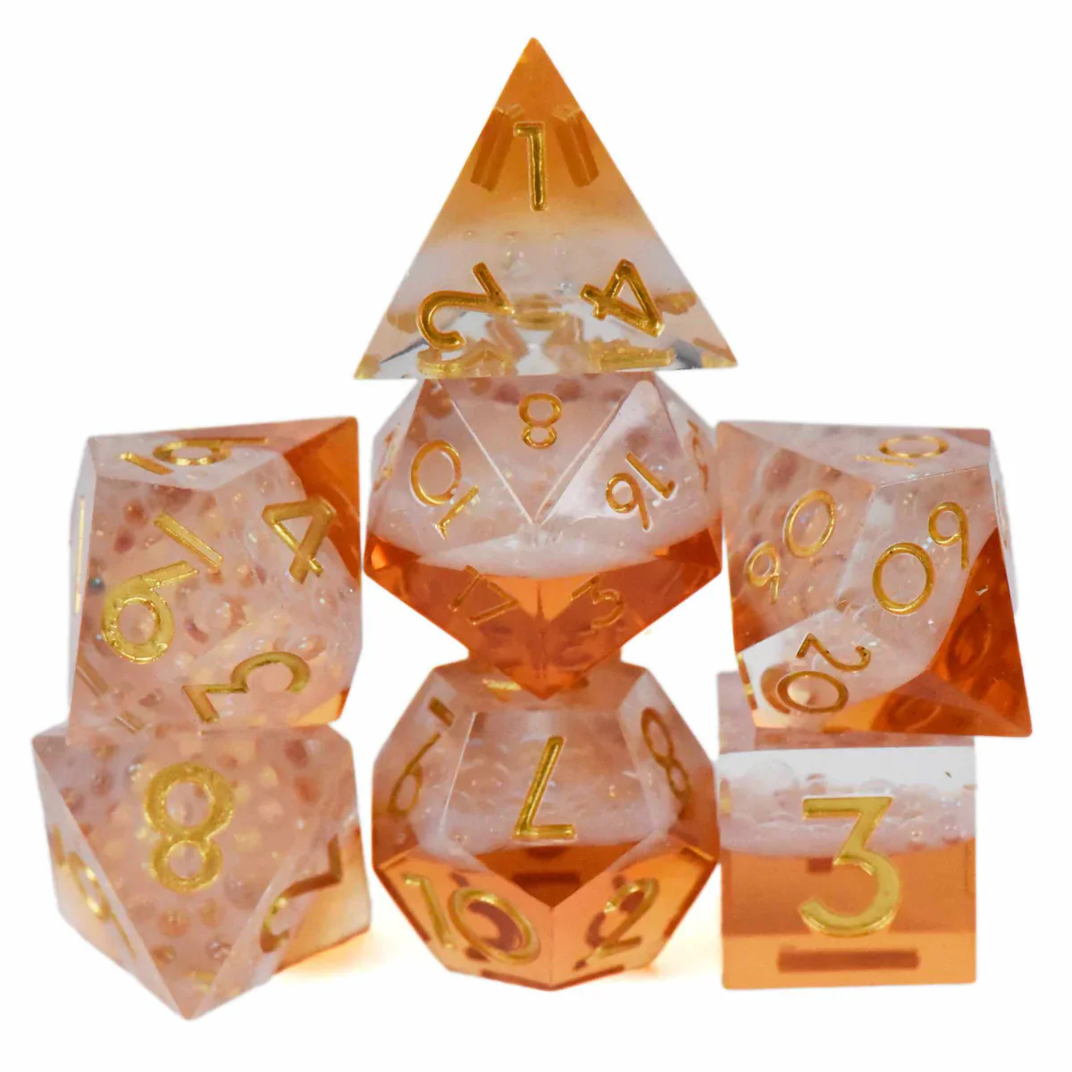 DND Dice Poly 7 Dice Set: Hold My Beer (Handmade) - Image 2