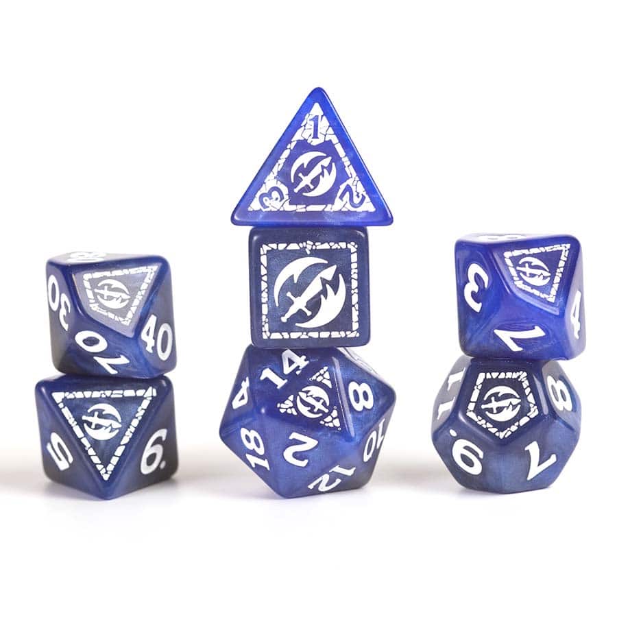 Dungeons & Dragons: Adventurer Dice: Fighter - Blue - Image 2