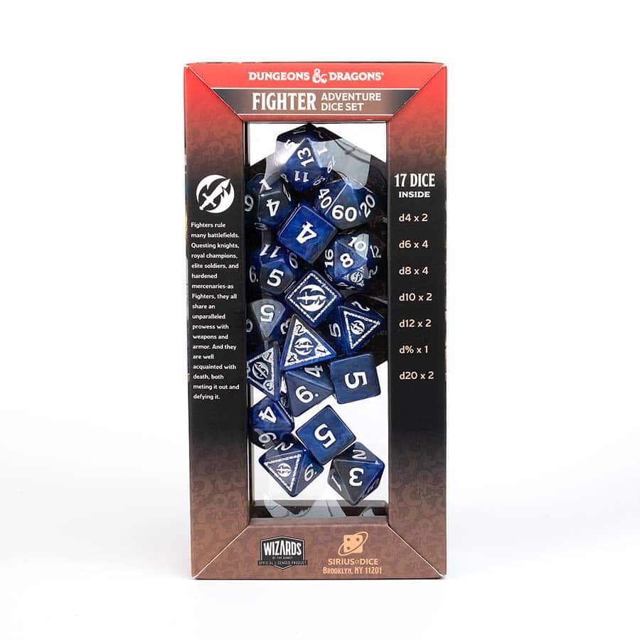 Dungeons & Dragons: Adventurer Dice: Fighter - Blue - Image 4