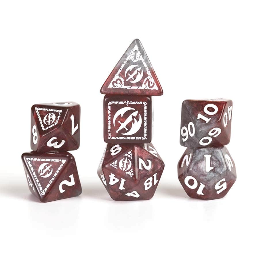 Dungeons & Dragons: Adventurer Dice: Fighter - Red - Image 2