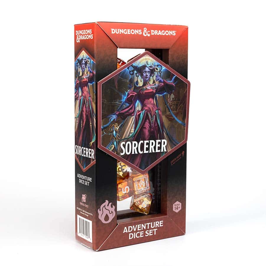 Dungeons & Dragons: Adventurer Dice: Sorcerer - Orange
