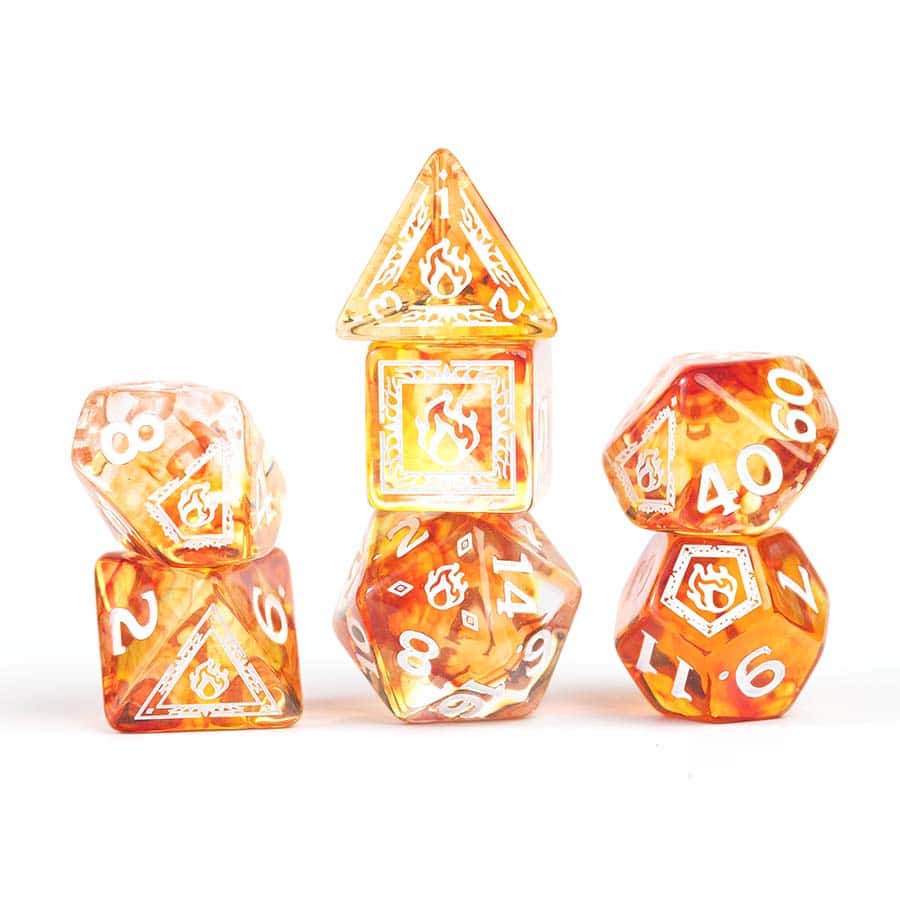 Dungeons & Dragons: Adventurer Dice: Sorcerer - Orange - Image 2