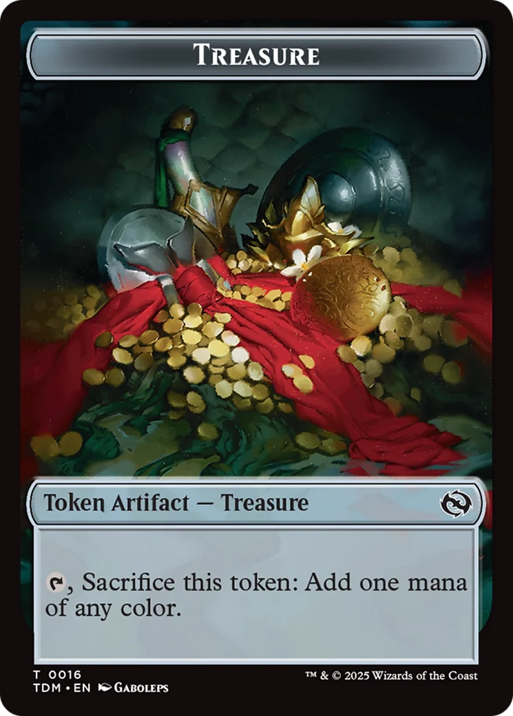 First Mate Ragavan // Treasure Double-Sided Token [Tarkir: Dragonstorm Commander Tokens] - Image 2