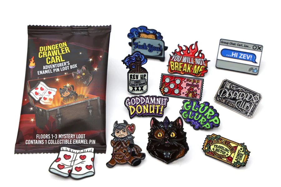 Foam Brain: Dungeon Crawler Carl Adventurer's Pin Loot Box: Floors 1-3