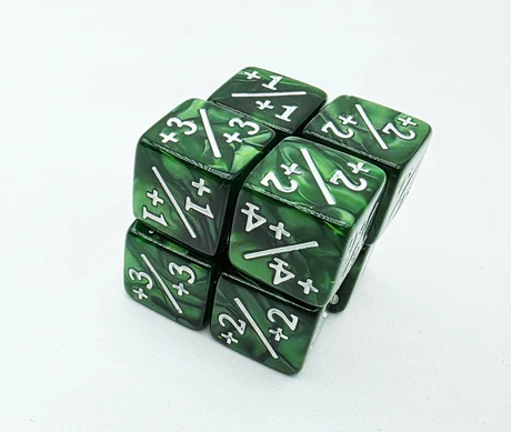 Foam Brain Magic The Gathering Counters +1/+1 Set of 8, Assorted Colors - Image 2