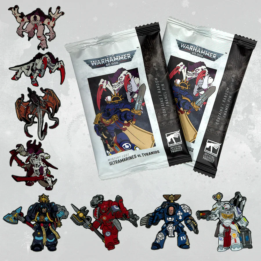 Foam Brain Mystery Loot: Ultramarines vs. Tyranids Enamel Pin Blind Bag