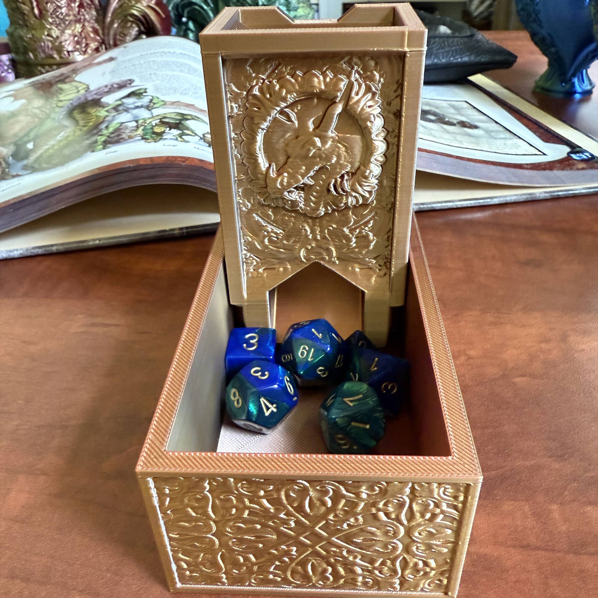 Folding Dragon Dice Tower & Storage | TTRPG, D&D, TCG, CoC - Image 2