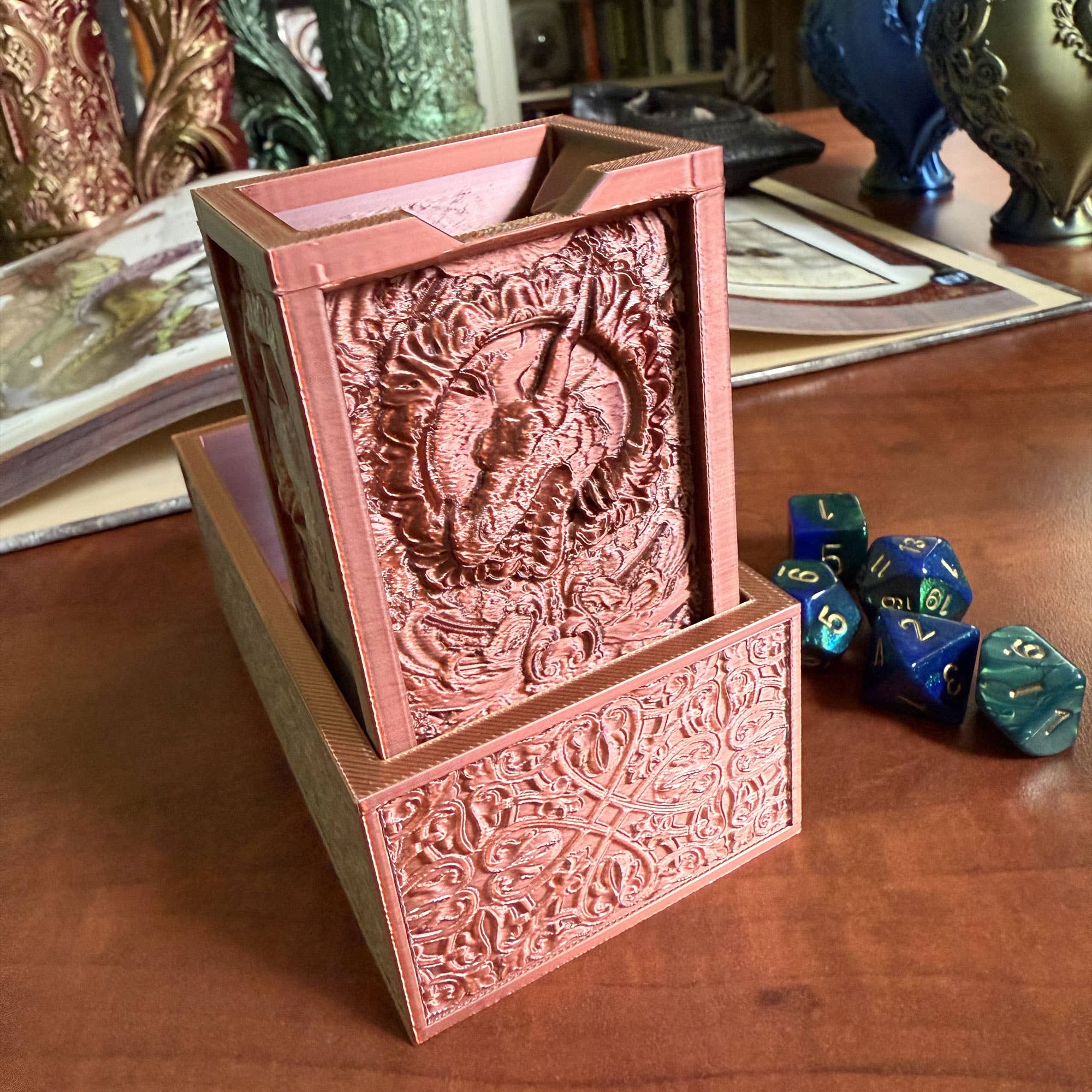 Folding Dragon Dice Tower & Storage | TTRPG, D&D, TCG, CoC - Image 6