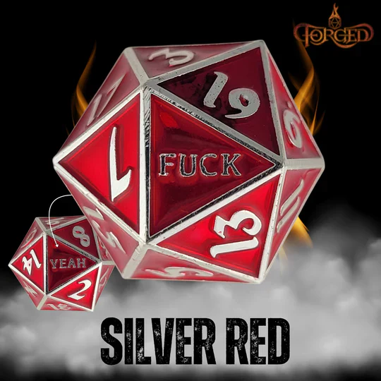 Forged Gaming: F*ck Yeah D20 Metal RPG Dice - Image 2