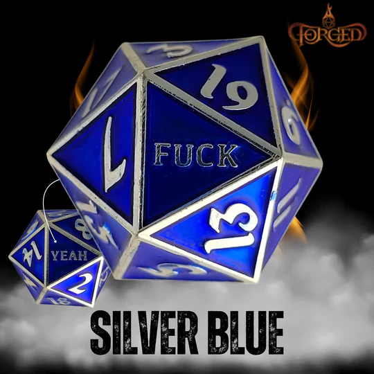 Forged Gaming: F*ck Yeah D20 Metal RPG Dice - Image 4