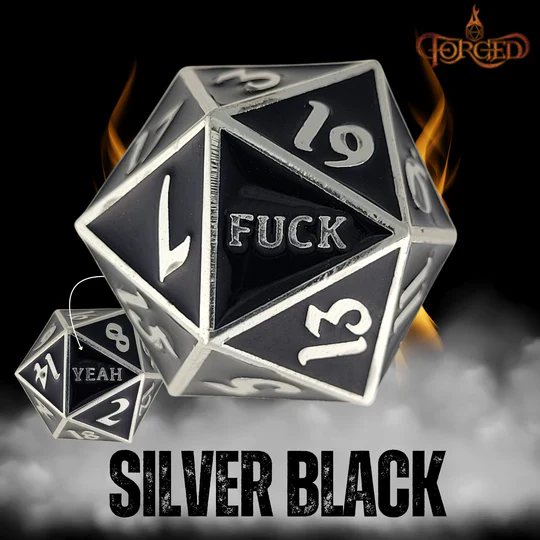 Forged Gaming: F*ck Yeah D20 Metal RPG Dice - Image 5
