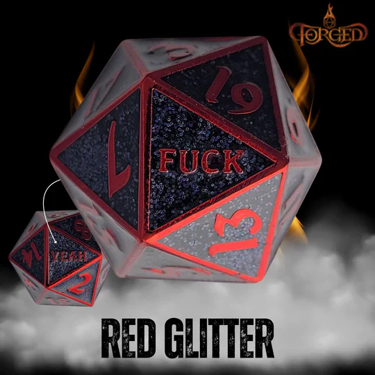 Forged Gaming: F*ck Yeah D20 Metal RPG Dice - Image 6