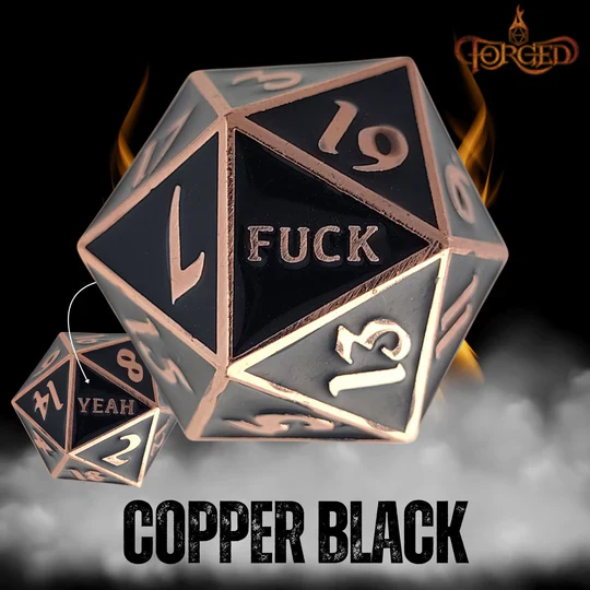 Forged Gaming: F*ck Yeah D20 Metal RPG Dice - Image 9