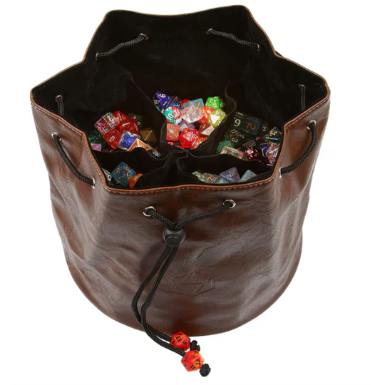 Forged Gaming Pouch of the Endless Hoard Dice Bag Brown with Black