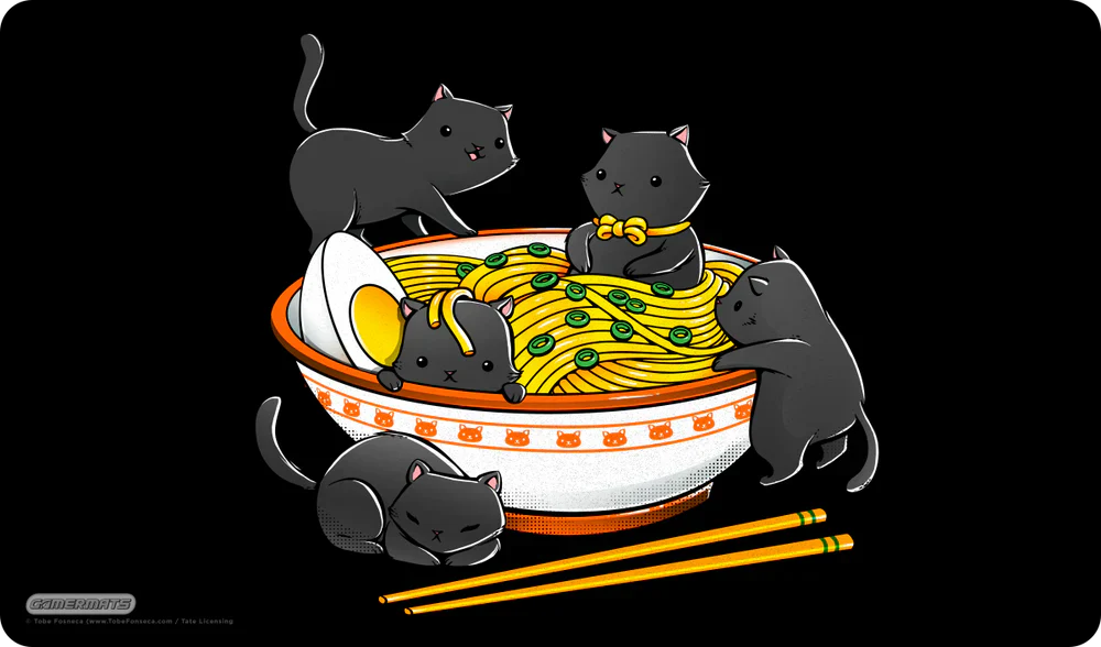 Gamermats Playmat: Ramen Cats by Tobe Fosneca