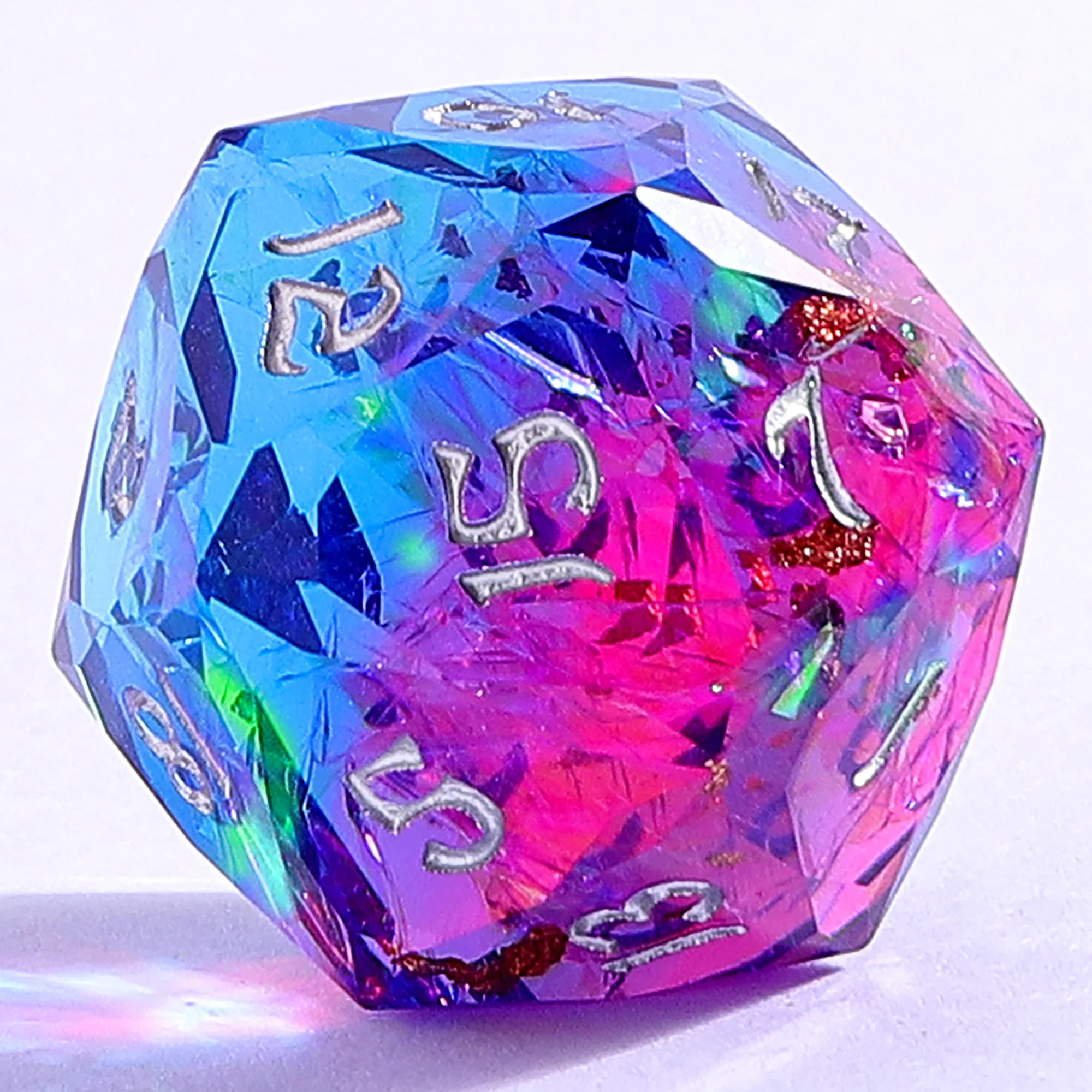 HYMGHO - Captured Magic Luster Cut Resin Dice Set - Gilded Storm - Image 3