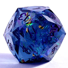 HYMGHO - Captured Magic Luster Cut Resin Dice Set - Starry Night Purple - Image 3