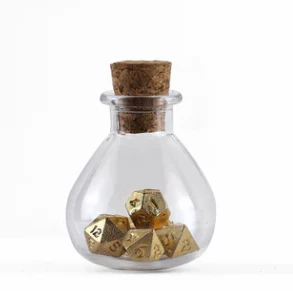 HYMGHO Unseelie Mini Metal RPG Dice Set - Gold