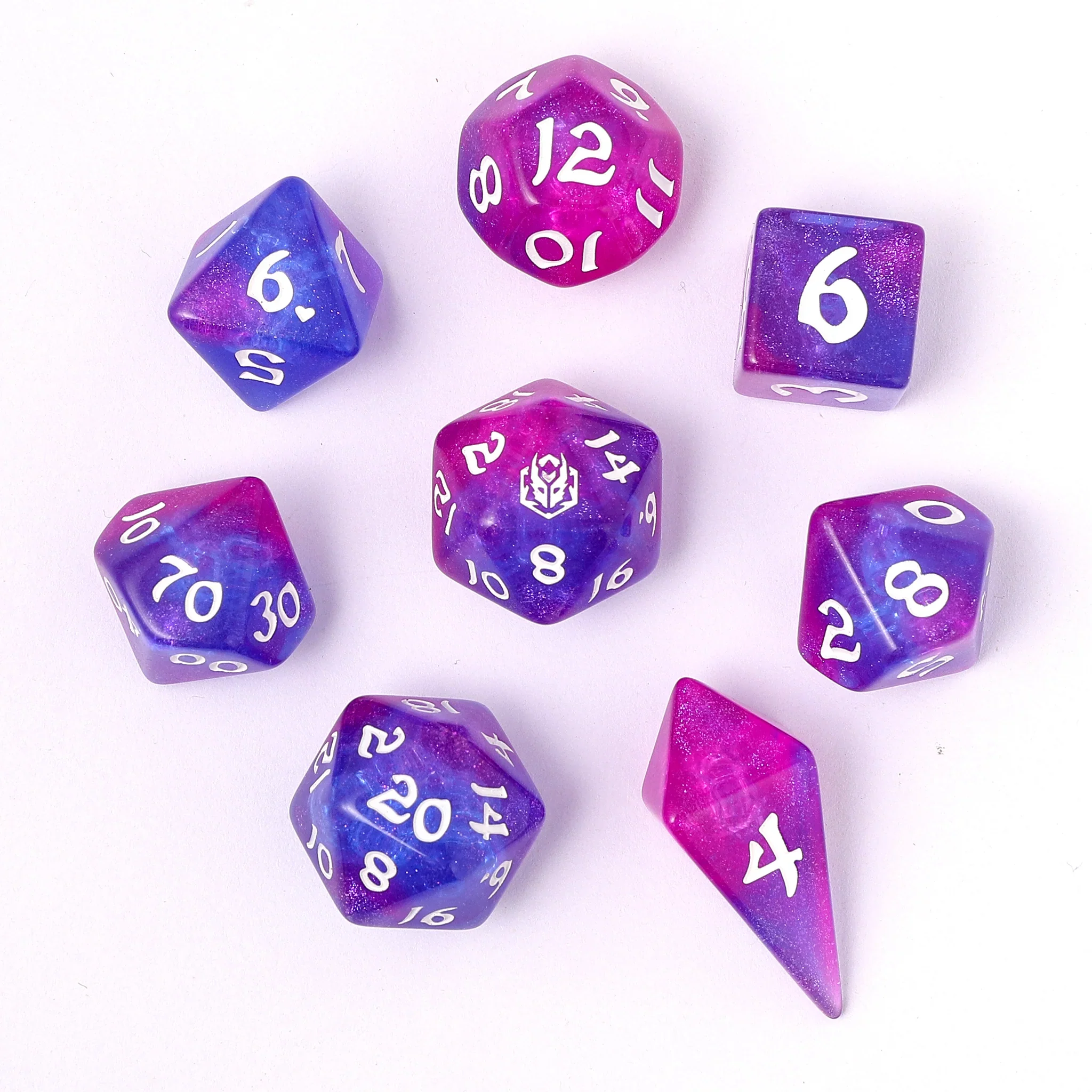 HYMGHO - Wyrmforged Rollers - Rounded Edge 8 Piece Polyhedral Dice sets - Image 11