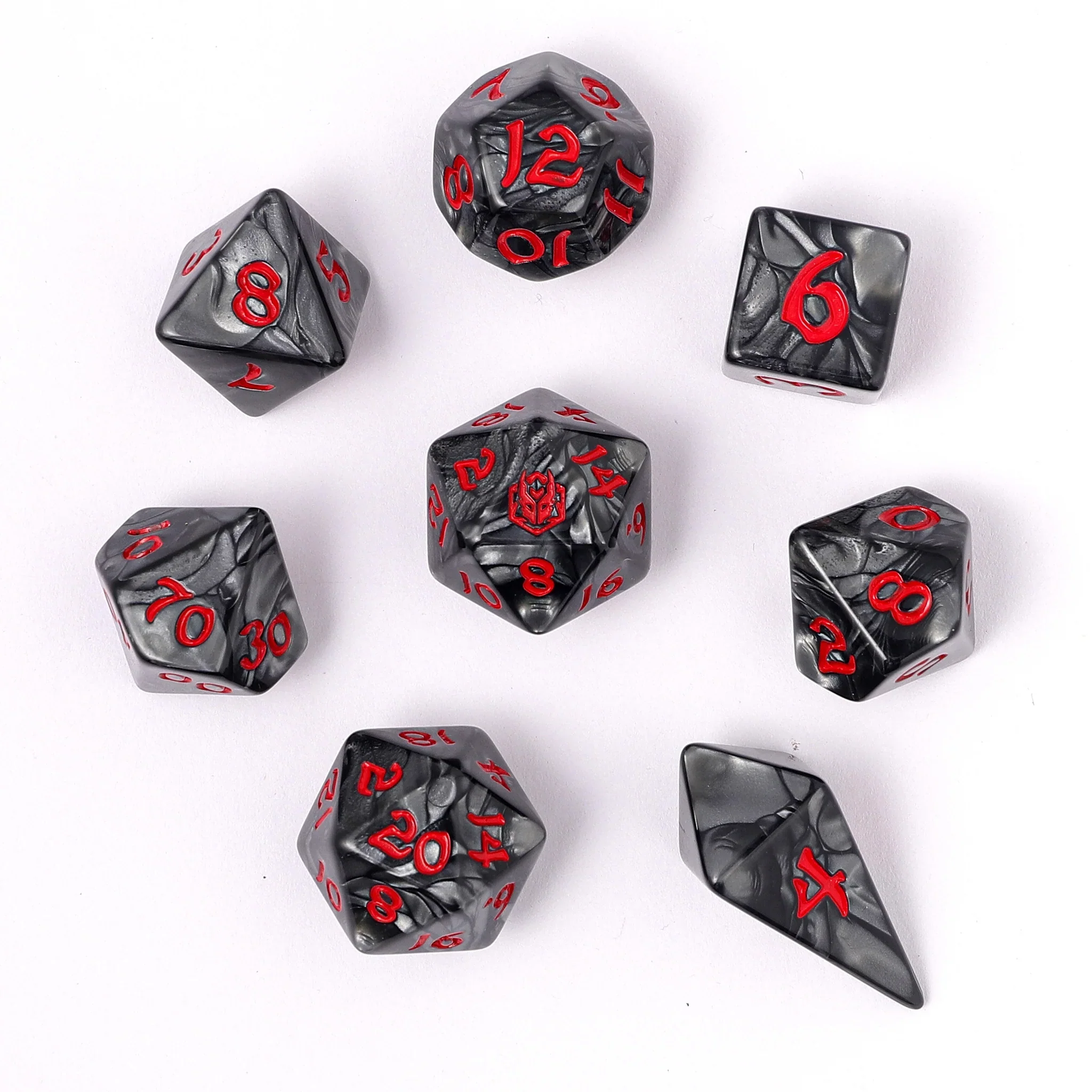 HYMGHO - Wyrmforged Rollers - Rounded Edge 8 Piece Polyhedral Dice sets - Image 2