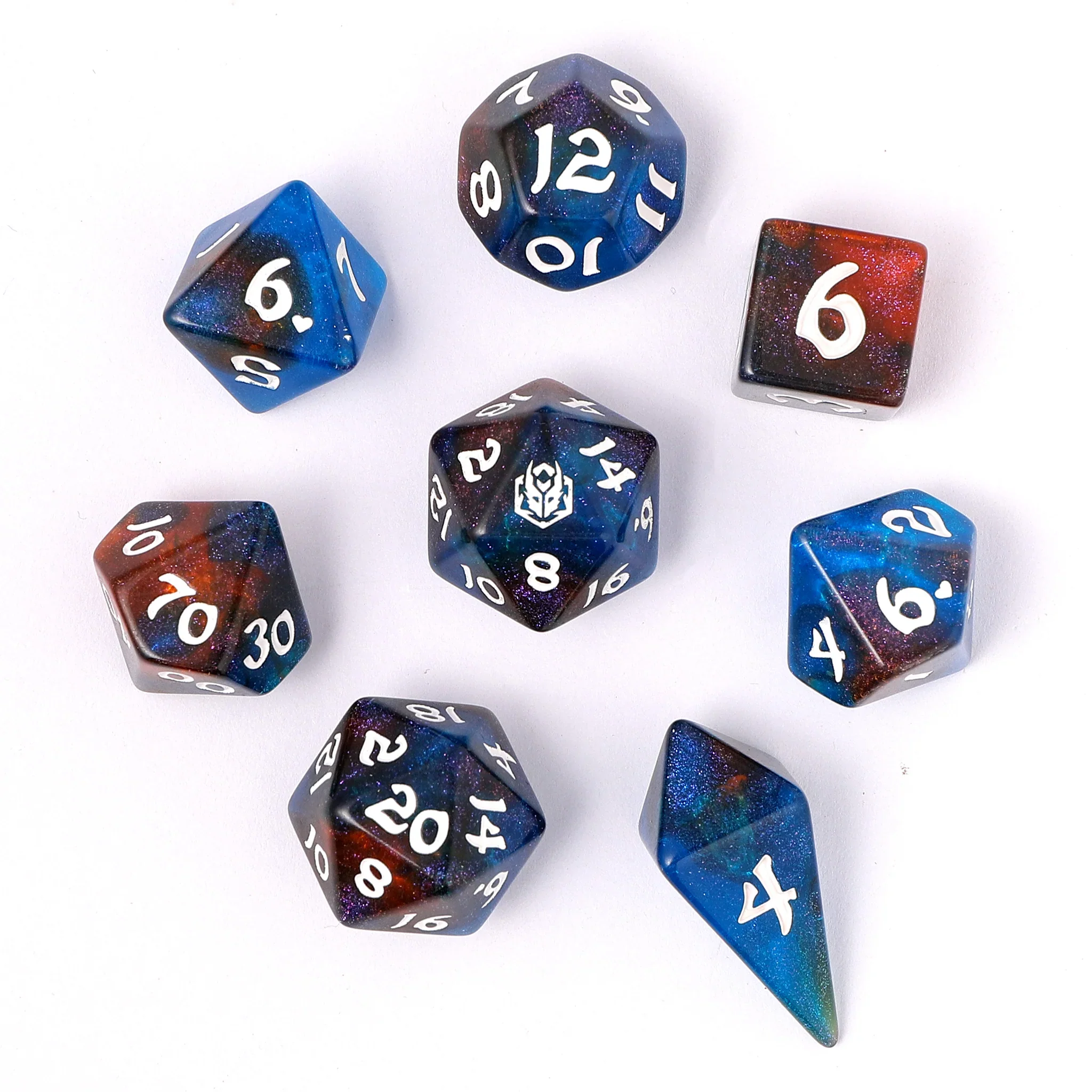 HYMGHO - Wyrmforged Rollers - Rounded Edge 8 Piece Polyhedral Dice sets - Image 8