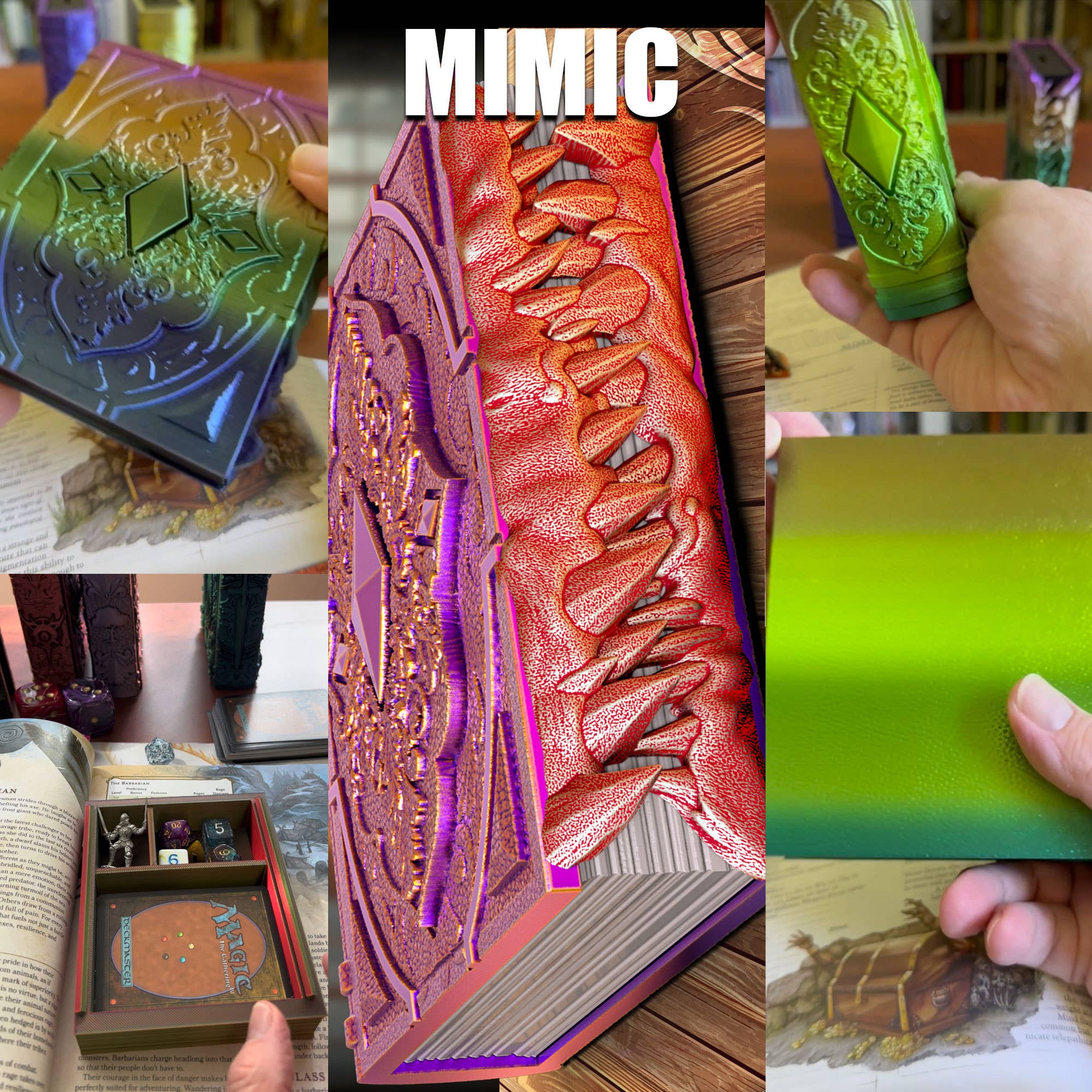 Mimic Storage Tome for TTRPG, MTG, Pokemon, D&D Gaming! - Image 2