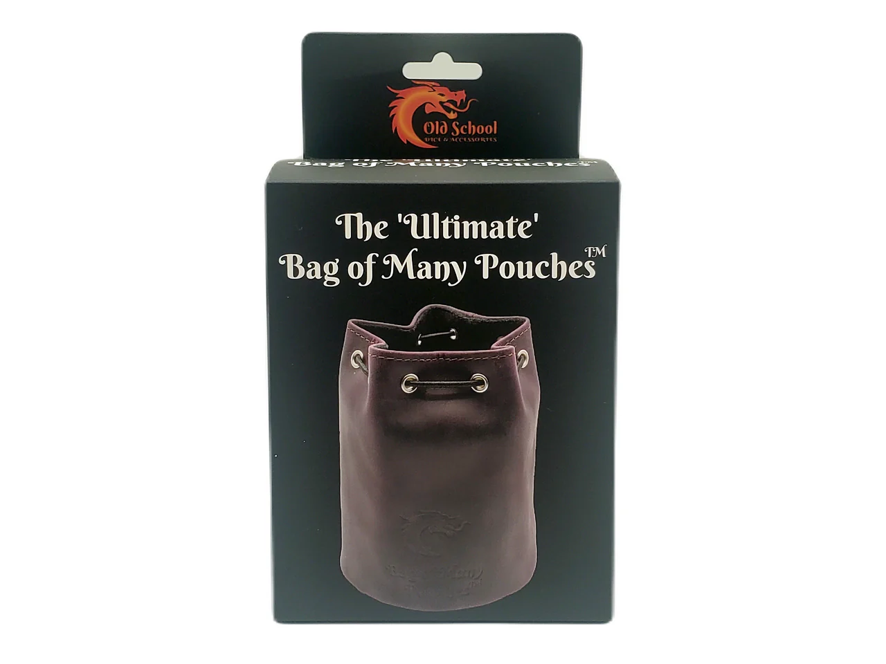 Old School Dice: Ultimate Bag of Many Pouches Dice Bag - Purple Leather