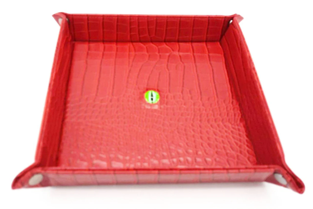 Old School Dice Dragon Eye Rolling Tray: Red