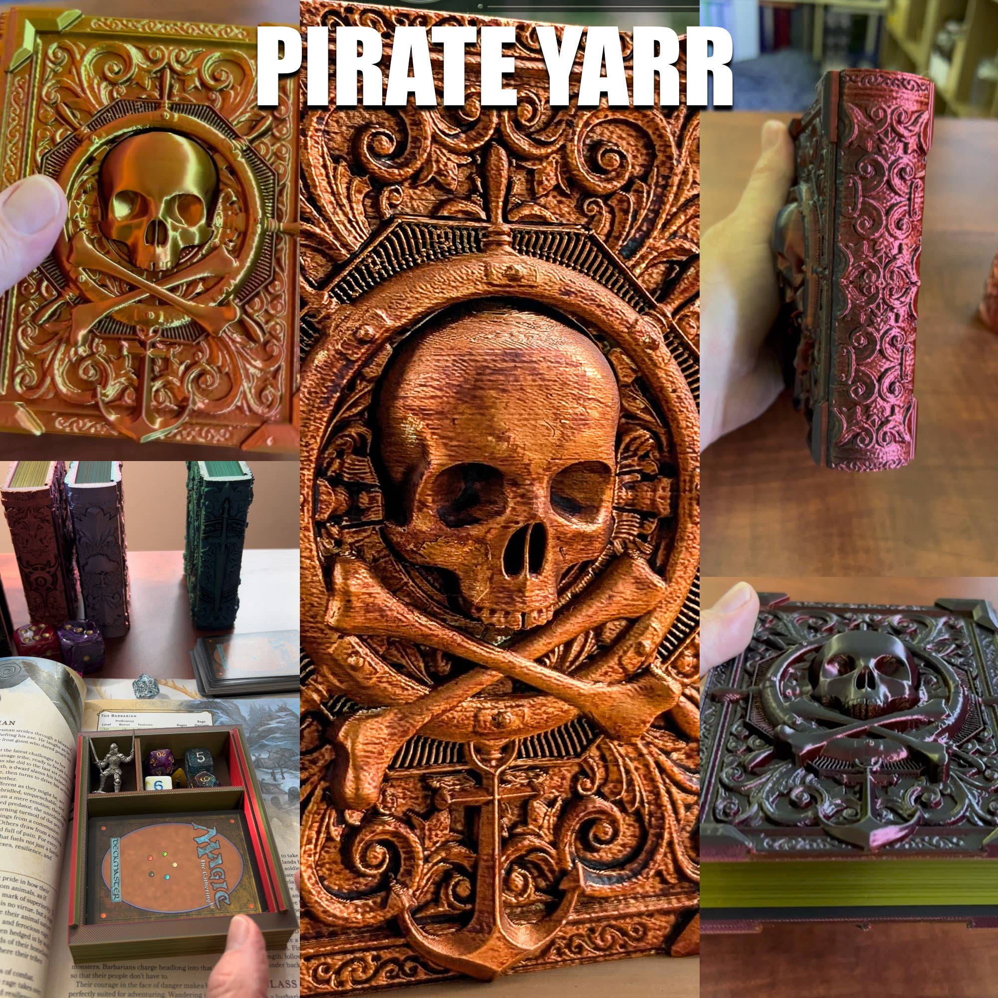 Pirate Yarr Storage Tome for TTRPG, MTG, Pokemon, D&D Gaming - Image 2
