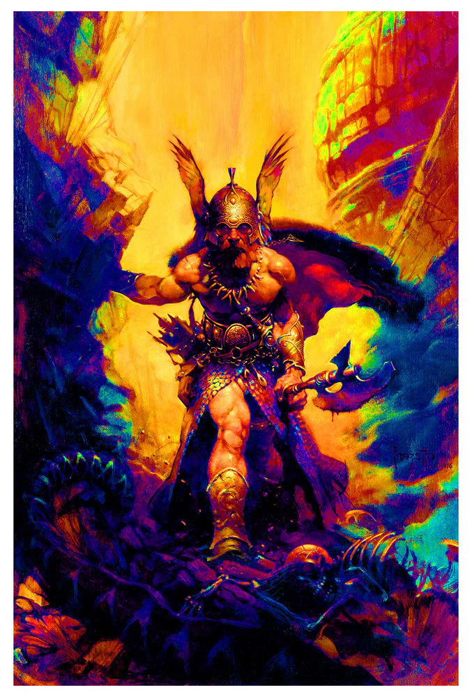 Poster: Dark Kingdon - Frank Frazetta - Non Flock Blacklight