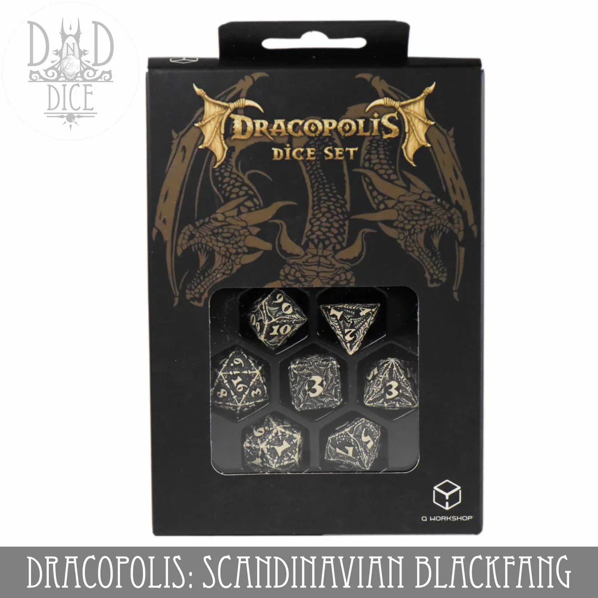 Q Workshop Poly 7 Dice Set: Dracopolis Blackfang