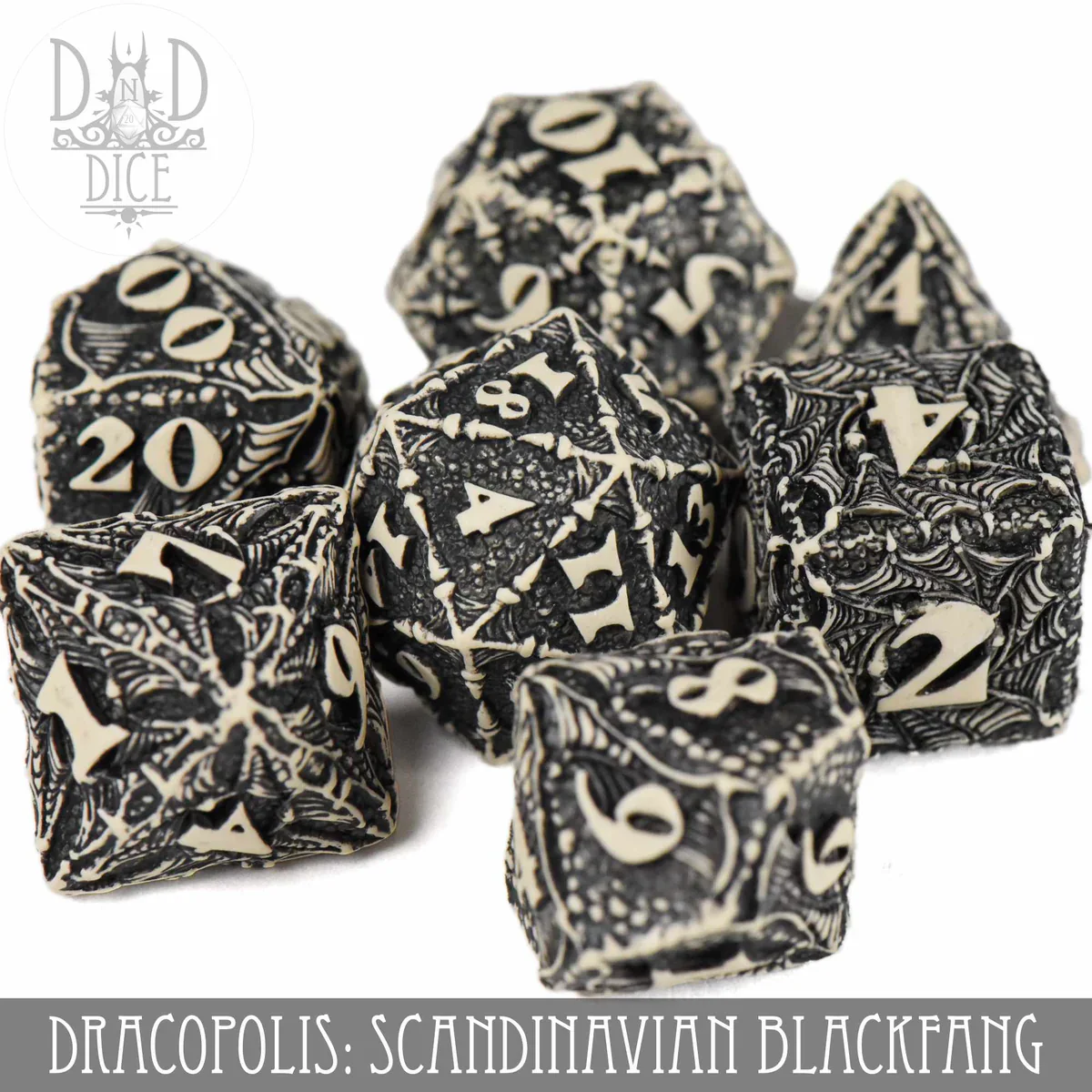 Q Workshop Poly 7 Dice Set: Dracopolis Blackfang - Image 2
