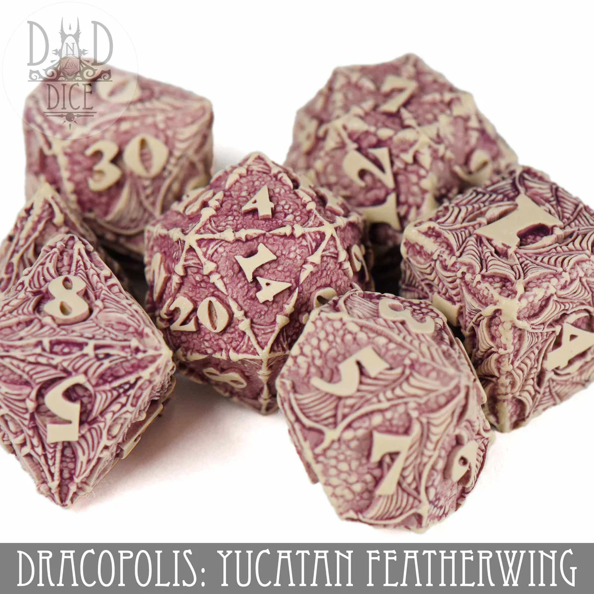 Q Workshop Poly 7 Dice Set: Dracopolis Featherwing - Image 2