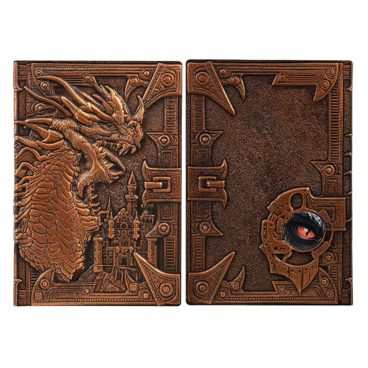 QMDirect 3D Faux-Leather Notebook / Journal - Bronze Dragon - Image 2